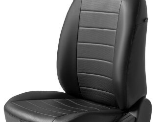Авточехлы Rival Строчка (зад. спинка цельная) для сидений ВАЗ 2121 (4x4) I рестайлинг 3-дв. (вкл. Urban) 2019-2021/Lada Niva Legend 2121 3-дв. 2021-н.в., эко-кожа, черные, SC.6013.1