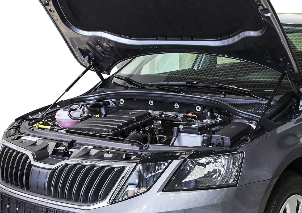Газовые упоры капота АвтоУпор для Skoda Octavia A7 2013-2020, 2 шт., USKOA7012