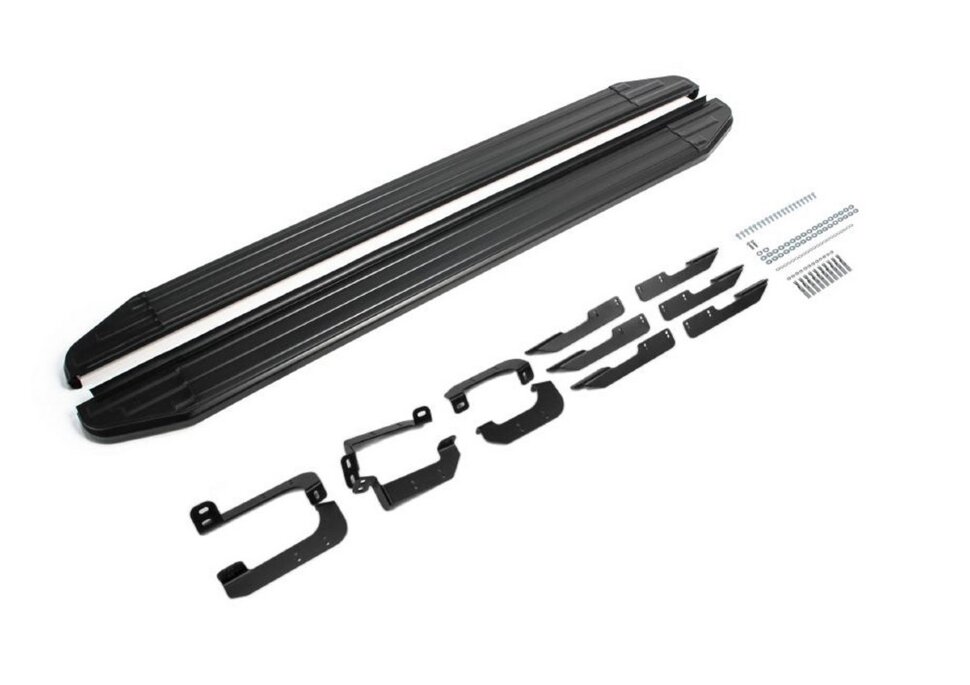 Пороги площадки (подножки) "Premium-Black" Rival для Chery Tiggo 8 Pro Max 2022-н.в., 180 см, 2 шт., алюминий, A180ALB.0905.2 купить недорого
