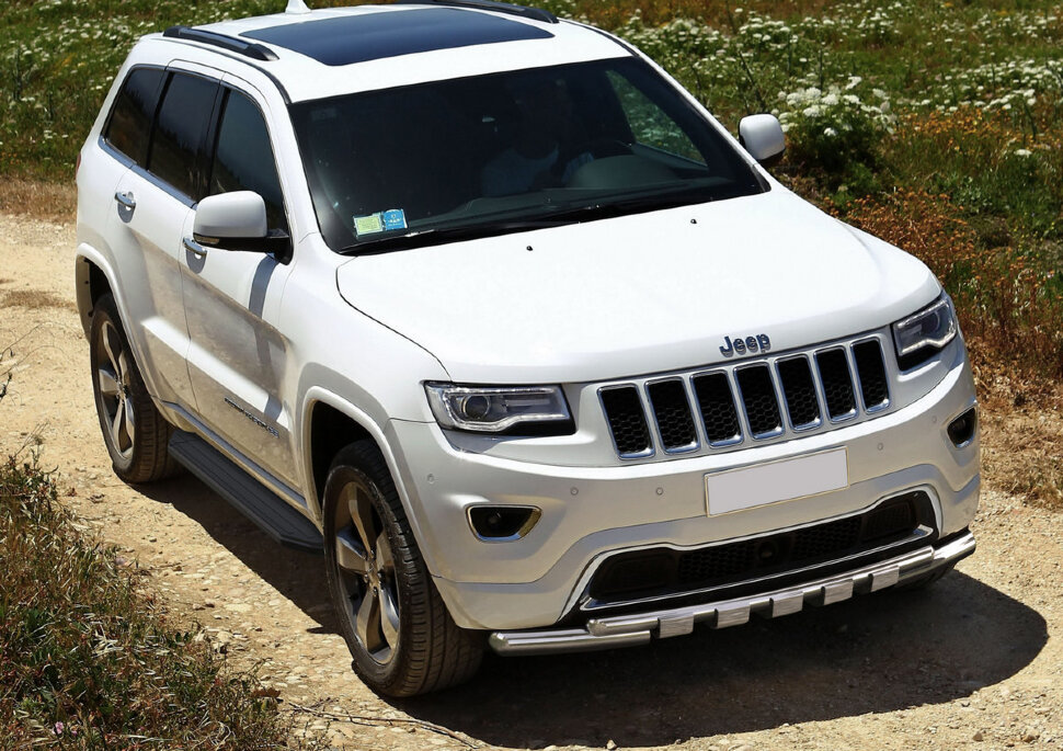 Пороги площадки (подножки) "Premium-Black" Rival для Jeep Grand Cherokee WK2 2010-2018 2018-н.в., 160 см, 2 шт., алюминий, A160ALB.2703.1 купить недорого