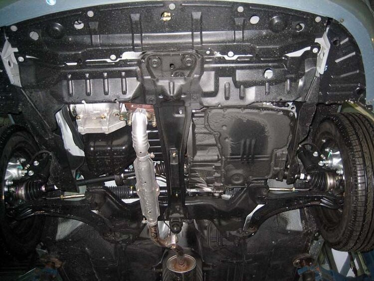 Защита картера и КПП Nissan Almera двигатель 1,6  (2006-2013)  арт: 15.0909