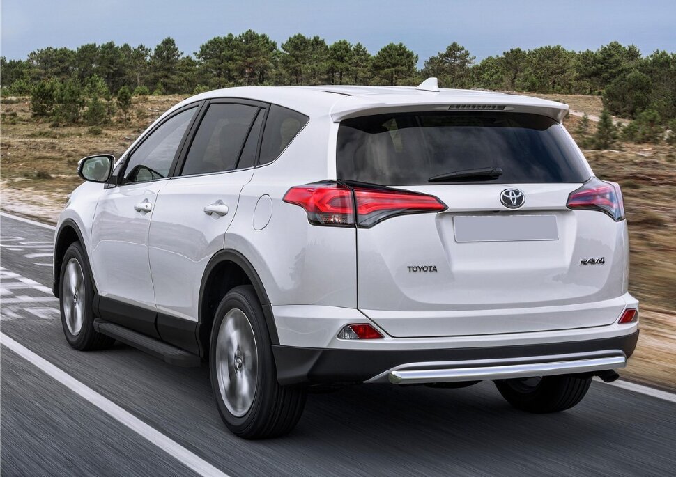 Пороги площадки (подножки) "Black" Rival для Toyota RAV4 CA40 2012-2019, 173 см, 2 шт., алюминий, F173ALB.5705.1 купить недорого