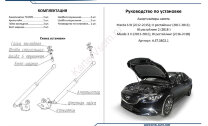 Газовые упоры капота Rival для Mazda 3 BM 2013-2018, 2 шт., A.ST.3802.1
