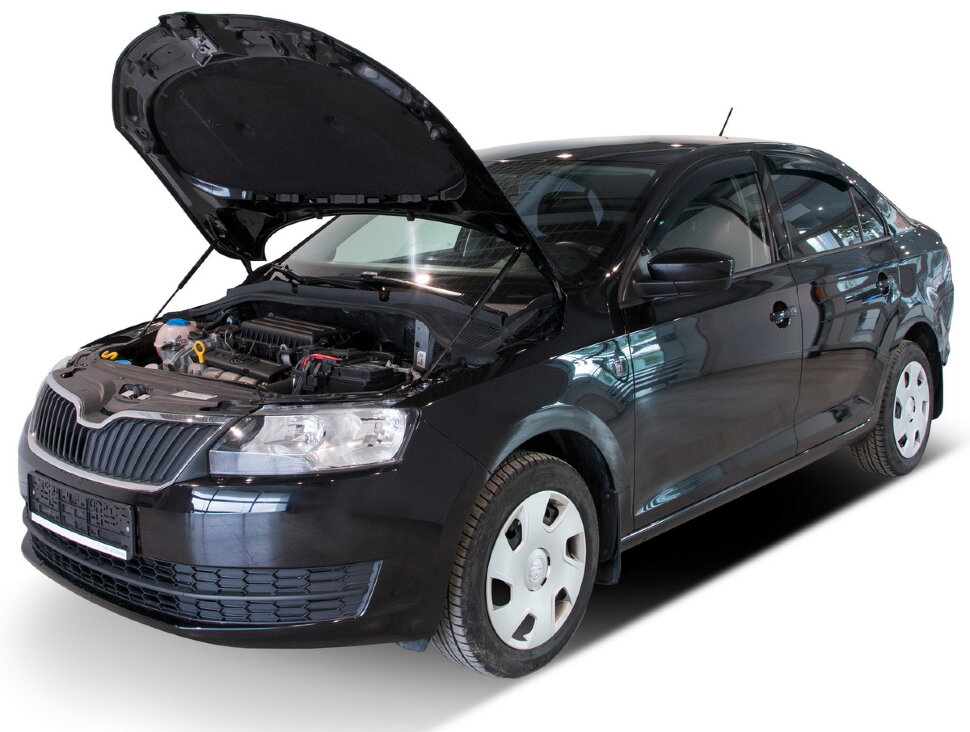 Газовые упоры капота АвтоУпор для Skoda Rapid I, II 2013-2020 2020-н.в., 2 шт., USKRAP012