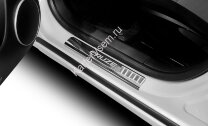 Накладки на пороги AutoMax для Chevrolet Cruze 2009-2015, нерж. сталь, с надписью, 4 шт., AMCHCRU01 с доставкой по всей России