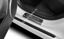 Накладки на пороги AutoMax для Chevrolet Cruze 2009-2015, нерж. сталь, с надписью, 4 шт., AMCHCRU01