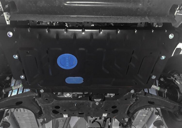 Защита картера и КПП Rival для Ford Transit VII FWD 2014-н.в., сталь 1.8 мм, с крепежом, штампованная, 111.1879.1