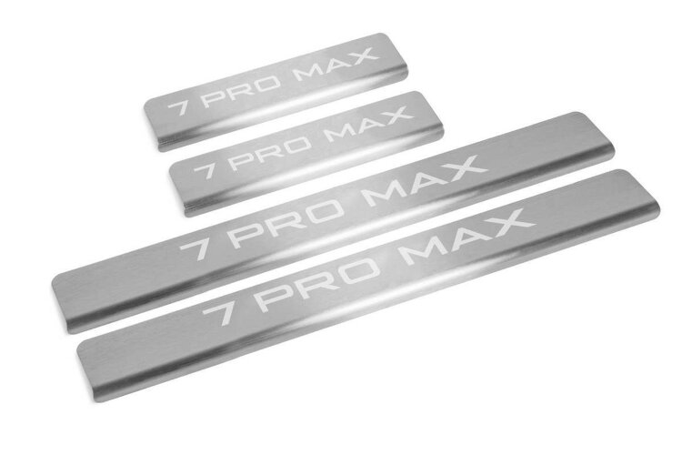 Накладки на пороги AutoMax для Chery Tiggo 7 Pro Max 2022-н.в., нерж. сталь, с надписью, 4 шт., AMCR7PRM01 купить недорого