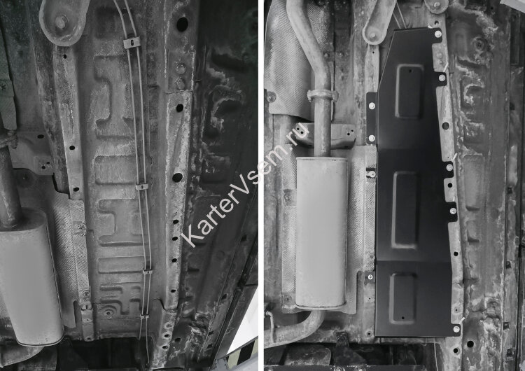 Защита тормозных магистралей АвтоБроня для Chery Tiggo 8 2020-н.в., сталь 1.5 мм, с крепежом, штампованная, 111.00930.1