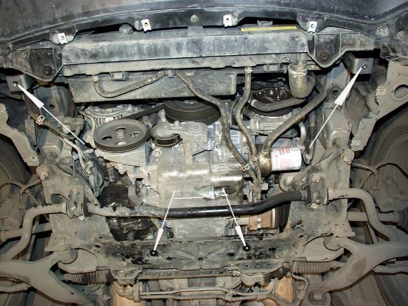 Защита картера и КПП Infiniti FX двигатель 4,5  (2003-2008)  арт: 15.0651