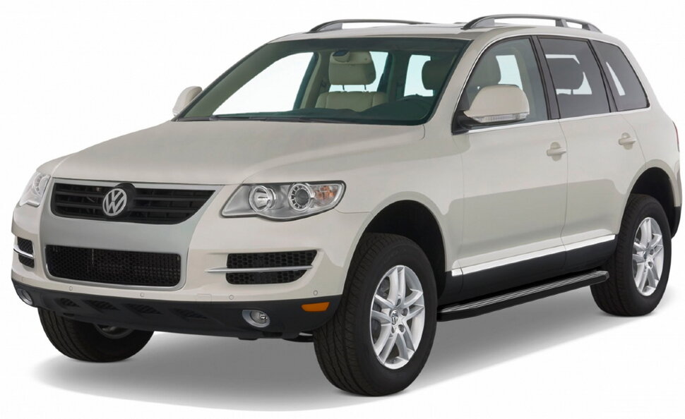 Пороги площадки (подножки) "Premium-Black" Rival для Volkswagen Touareg I (без пневмоподвески) 2002-2010, 193 см, 2 шт., алюминий, A193ALB.5809.1 купить недорого