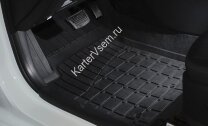 Коврики в салон автомобиля Rival для Kia Rio III поколение седан, хэтчбек 2011-2017, литьевой полиуретан, 5 частей, 62305001