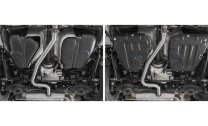 Защита топливного бака Rival для Skoda Kodiaq 4WD 2017-2021, сталь 1.5 мм, 2 части , с крепежом, штампованная, 111.5122.1