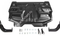 Защита картера и КПП AutoMax для Volkswagen Polo V седан 2010-2020, сталь 1.5 мм, с крепежом, штампованная, AM.5877.1