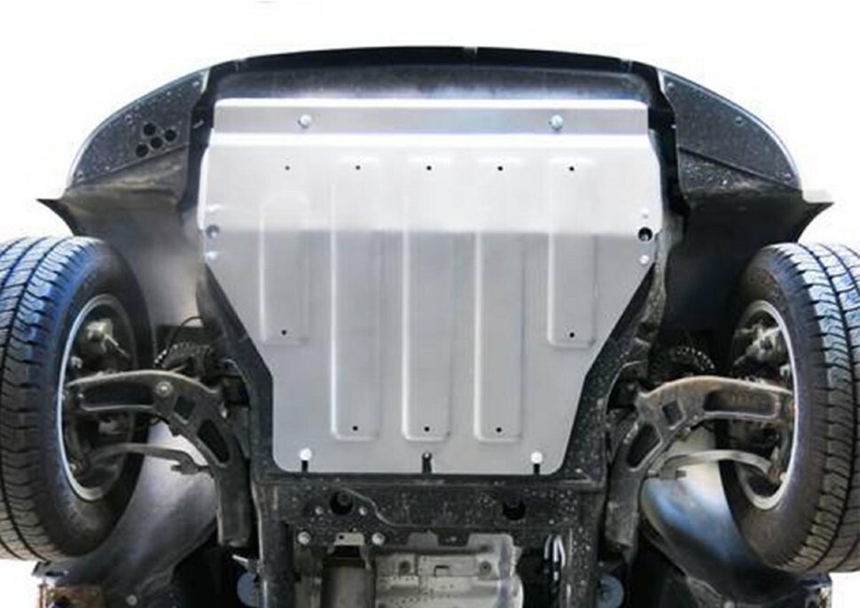 Защита картера и КПП Rival для Volkswagen Transporter T5, T6 2003-2019, штампованная, алюминий 6 мм, с крепежом, 2333.5806.1.6