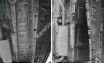 Защита тормозных магистралей АвтоБроня для Chery Tiggo 8 Pro 2021-н.в., сталь 1.5 мм, с крепежом, штампованная, 111.00930.1