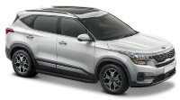Пороги на автомобиль "Premium-Black" Rival для Kia Seltos 2020-н.в., 180 см, 2 шт., алюминий, A180ALB.2805.1