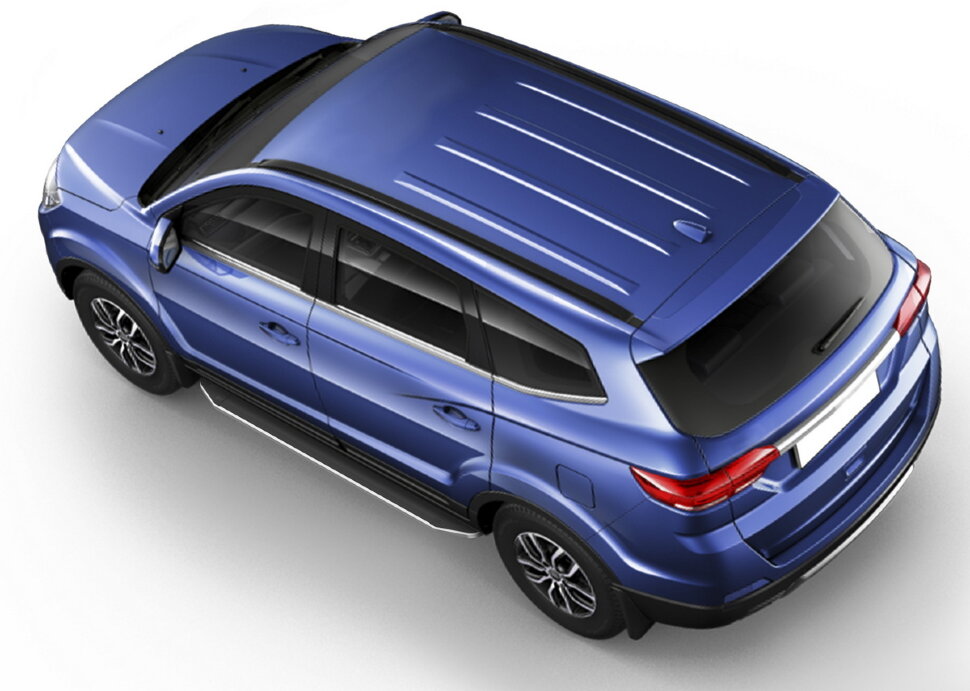 Пороги площадки (подножки) "Premium" Rival для Lifan Myway 2016-н.в., 180 см, 2 шт., алюминий, A180ALP.3304.1 купить недорого