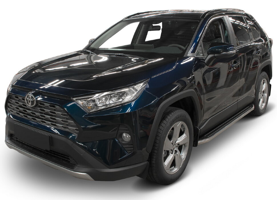 Пороги площадки (подножки) "Premium" Rival для Toyota RAV4 XA50 2019-н.в., 180 см, 2 шт., алюминий, A180ALP.5710.1 купить недорого