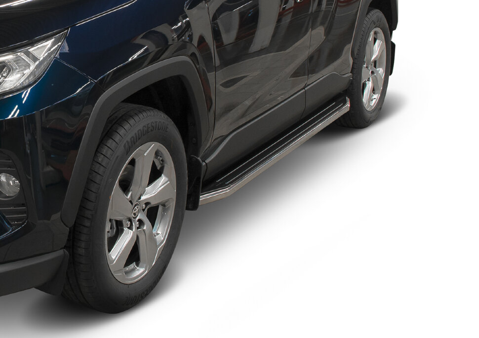 Пороги площадки (подножки) "Premium" Rival для Toyota RAV4 XA50 2019-н.в., 180 см, 2 шт., алюминий, A180ALP.5710.1 с доставкой по всей России