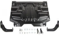 Защита картера и КПП AutoMax для Jetta VA3 (V - 1.5) 2023-н.в., сталь 1.5 мм, с крепежом, штампованная, AM.5842.1