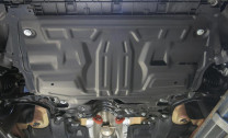 Защита картера и КПП AutoMax для Jetta VA3 (V - 1.5) 2023-н.в., сталь 1.5 мм, с крепежом, штампованная, AM.5842.1