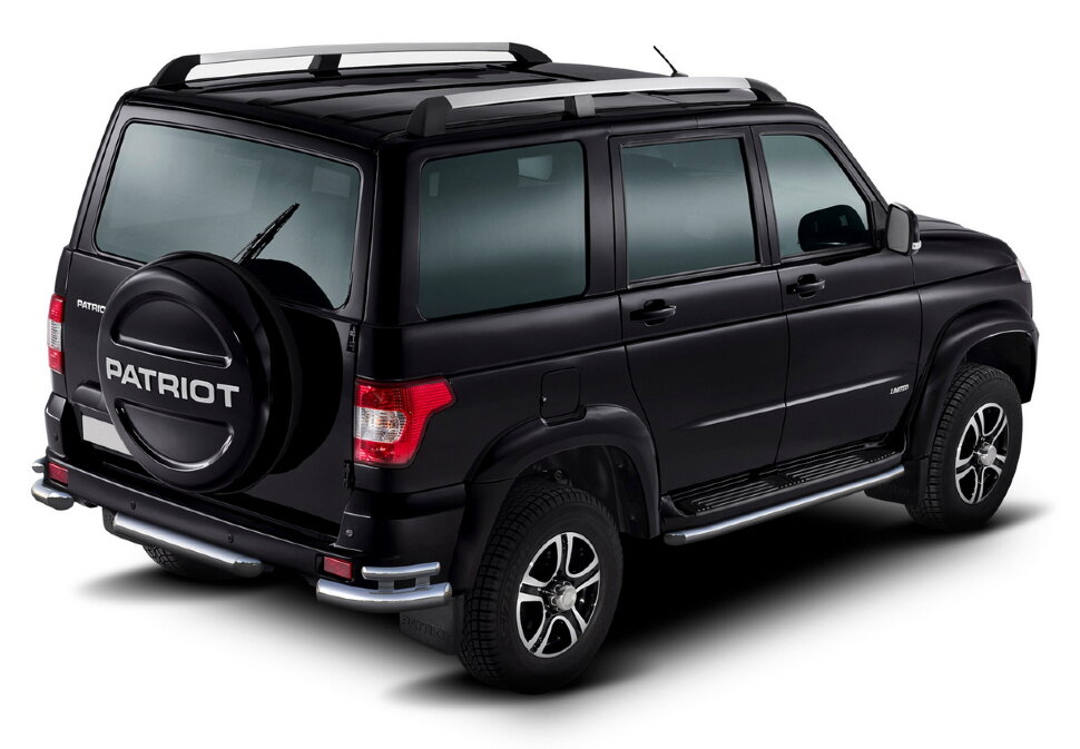 Защита порогов d57 Rival для УАЗ Patriot I рестайлинг 2014-2016 2016-н.в., нерж. сталь, 2 шт., R.6302.006 купить недорого