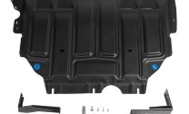 Защита картера и КПП Rival для Volkswagen Caddy (Фольксваген Кэдди) V поколение 2020-н.в., сталь 1.5 мм, с крепежом, штампованная, 111.5880.1