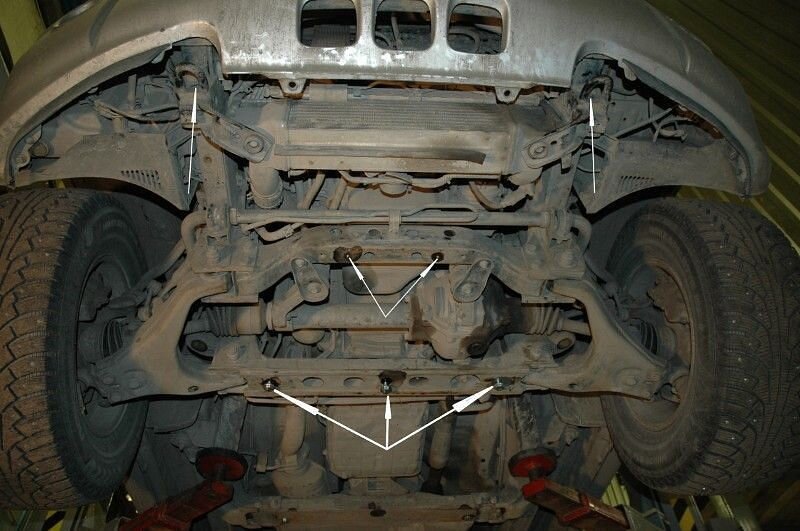 Защита картера Kia Sorento двигатель 2,5; 3,3  (2006-2009)  арт: 11.1706
