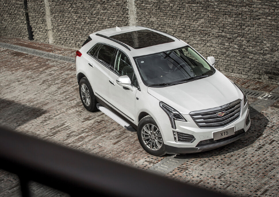 Пороги площадки (подножки) "Silver" Rival для Cadillac XT5 2016-2019 2019-н.в., 193 см, 2 шт., алюминий, F193AL.0801.1 купить недорого
