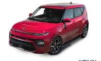 Пороги на автомобиль (подножки) "Premium" Rival для Kia Soul III 2019-н.в., 180 см, 2 шт., алюминий, A180ALP.2805.1