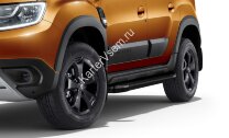Пороги площадки (подножки) "Black" Rival для Renault Kaptur I рестайлинг 2020-н.в., 173 см, 2 шт., алюминий, F173ALB.4701.3 с доставкой по всей России
