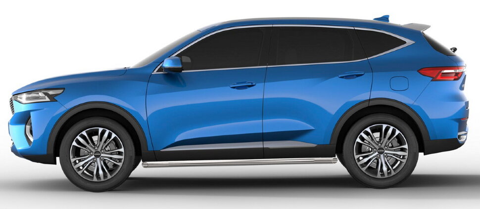 Защита порогов d57 Rival для Haval F7 2019-2022, нерж. сталь, 2 шт., R.9404.003 купить недорого