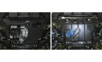 Защита картера и КПП Rival для Lexus NX 200 2014-2017 2017-н.в., сталь 1.8 мм, с крепежом, штампованная, 111.3211.1