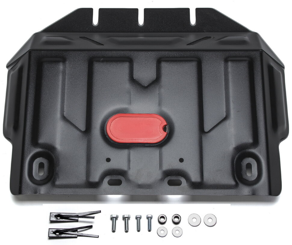 Защита картера АвтоБроня для Toyota Land Cruiser Prado 150 2009-2013 (устанавл-ся совместно с 111.09516.1), штампованная, сталь 1.8 мм, с крепежом, 111.05784.1