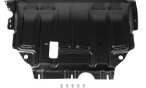 Защита картера и КПП AutoMax для Audi A3 8V рестайлинг (V - 1.4) 2016-2020, сталь 1.4 мм, с крепежом, штампованная, AM.5128.2