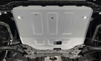 Защита картера и КПП Rival для Hyundai Bayon 2021-н.в., алюминий 3 мм., с крепежом, штампованная, 333.2201.1