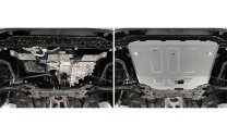 Защита картера и КПП Rival для Hyundai Bayon 2021-н.в., алюминий 3 мм., с крепежом, штампованная, 333.2201.1