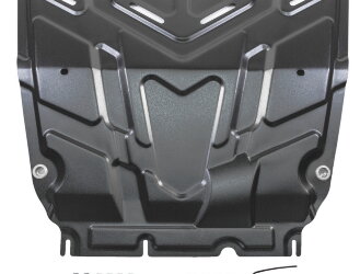 Защита картера и КПП AutoMax для Ford Kuga I 2008-2013, сталь 1.4 мм, с крепежом, штампованная, AM.1850.1