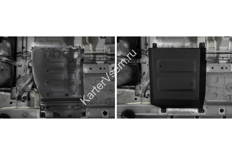 Защита адсорбера АвтоБроня для Changan UNI-K 2020-н.в., сталь 1.4 мм, с крепежом, штампованная, 111.08910.1