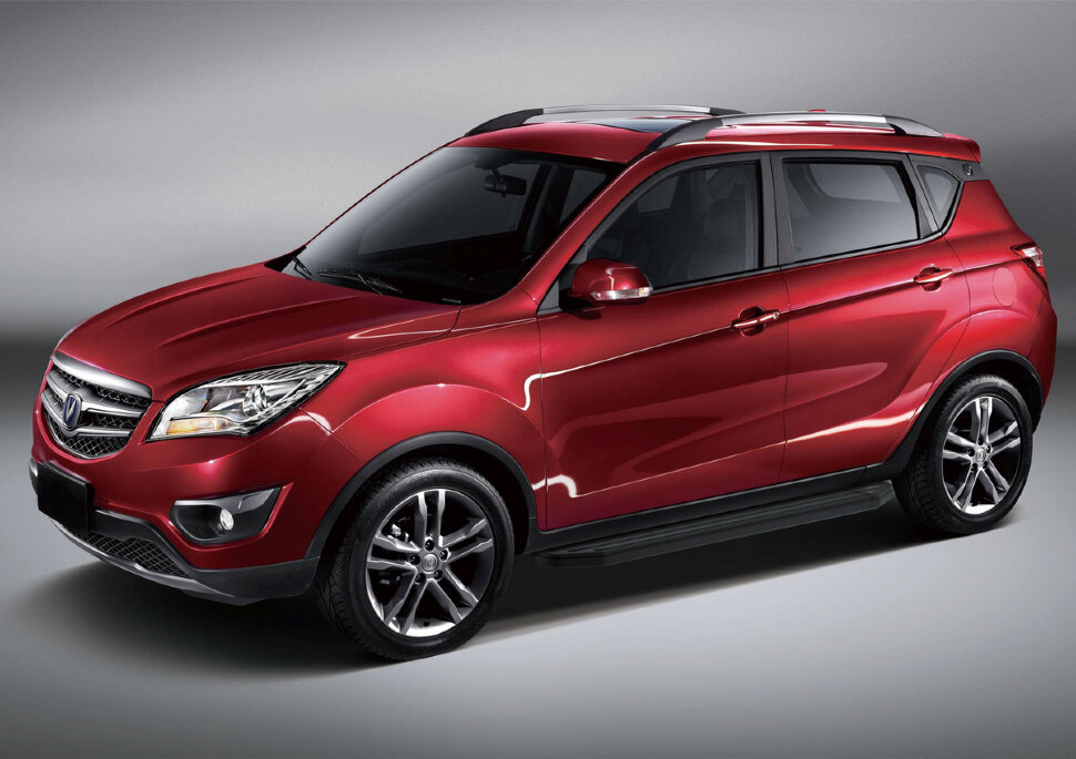 Пороги площадки (подножки) "Premium-Black" Rival для Changan CS35 2013-2020, 173 см, 2 шт., алюминий, A173ALB.8901.1 купить недорого