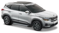Пороги на автомобиль "Silver" Rival для Kia Seltos 2020-н.в., 180 см, 2 шт., алюминий, F180AL.2805.1