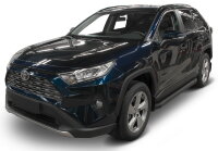 Пороги на автомобиль "Black" Rival для Toyota RAV4 XA50 2019-н.в., 180 см, 2 шт., алюминий, F180ALB.5710.1