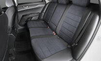 Авточехлы Rival Строчка (зад. спинка 40/60) для сидений Skoda Rapid I, II лифтбек (без заднего подлокотника) 2013-2020 2020-н.в./Volkswagen Polo VI лифтбек (без заднего подлокотника) 2020-н.в., алькантара/эко-кожа, черные, SC.5101.3