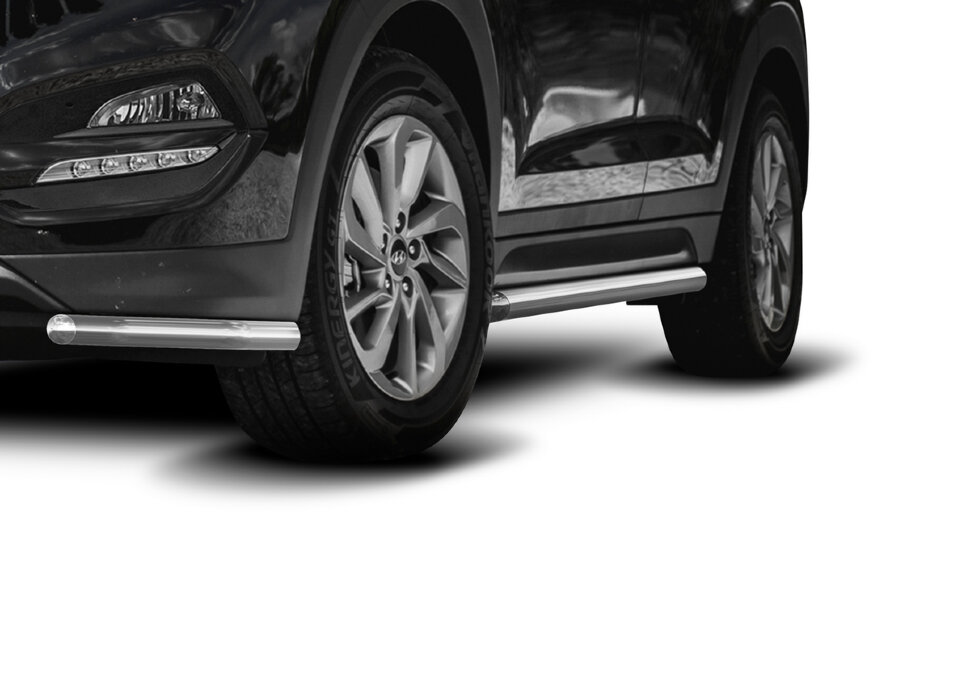 Защита порогов d57 Rival для Hyundai Tucson III 2015-2021, нерж. сталь, 2 шт., R.2308.004 с доставкой по всей России