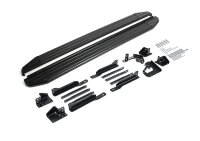 Пороги площадки (подножки) "Premium-Black" Rival для Kia Sportage V поколение 2021-н.в., 180 см, 2 шт., алюминий, A180ALB.2313.2