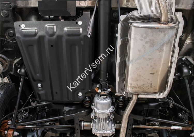 Защита топливного бака AutoMax для Renault Arkana 4WD 2019-н.в., сталь 1.4 мм, с крепежом, штампованная, AM.4718.1