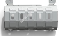 Защита глушителя Rival для Jeep Wrangler JK 2/4-дв. АКПП 2007-2018, штампованная, алюминий 6 мм, с крепежом, 2333.2723.1.6