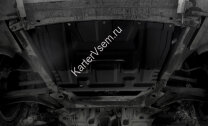 Защита картера и КПП АвтоБроня для Lada Vesta седан, универсал (вкл. СVT) 2015-н.в., штампованная, сталь 1.5 мм, без крепежа, 1.06038.1