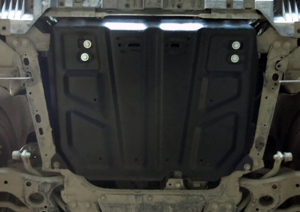 Защита картера и КПП АвтоБроня для Toyota Auris I, II 2006-2015, штампованная, сталь 1.8 мм, с крепежом, 111.05799.1